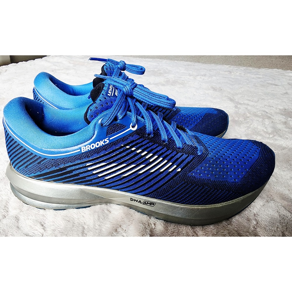 Brooks Levitate Mens Running Shoes Blue Silver DNA AMP Size 9.5